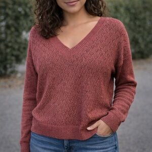 Lucky Brand Metallic Knit V-Neck Sweater | Women’s XL | New Without Tags